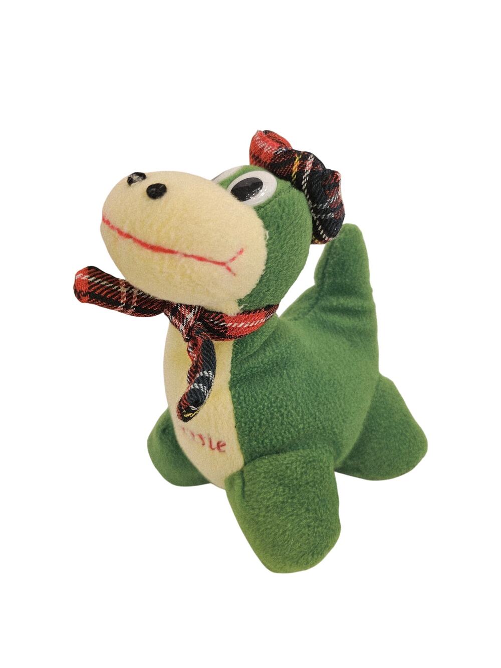 Nessie Loch Ness Monster Plush Toy Green Tartan Hat Scarf Stuffed Animal 7”